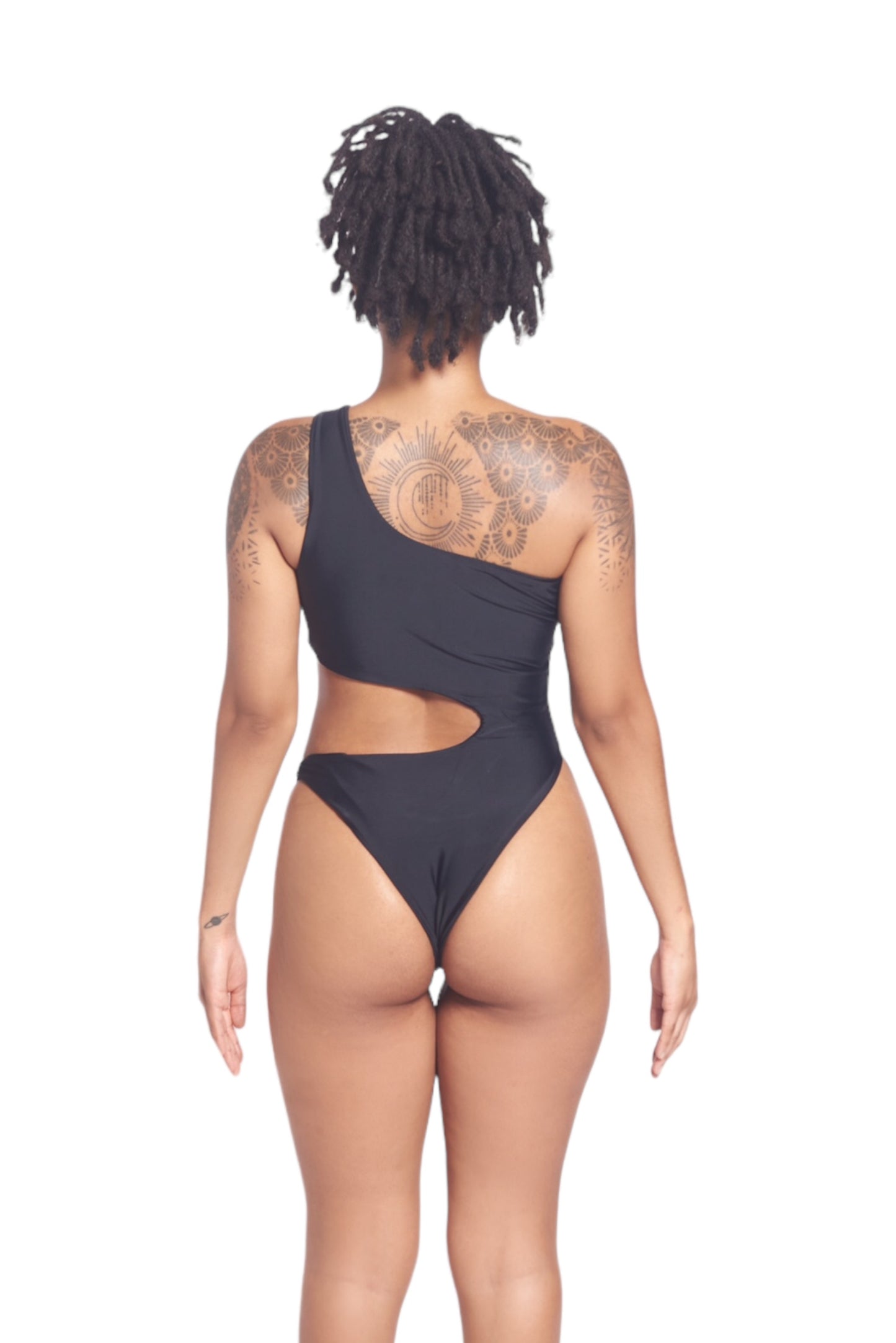 Risqué Cutout One-Shoulder Swim